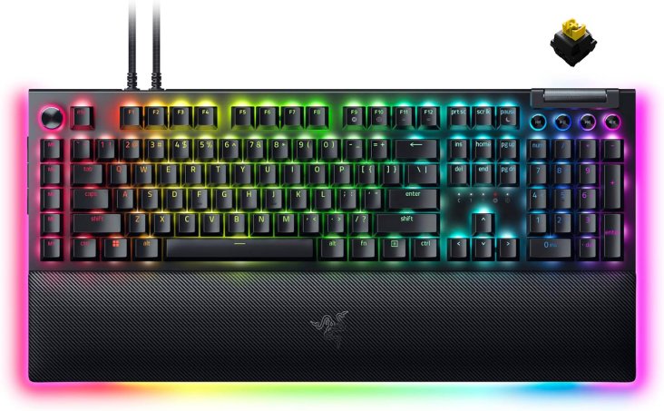 Razer BlackWidow V4 Pro USB-C Chroma RGB Mechanical Gaming Keyboard - Yellow Switches