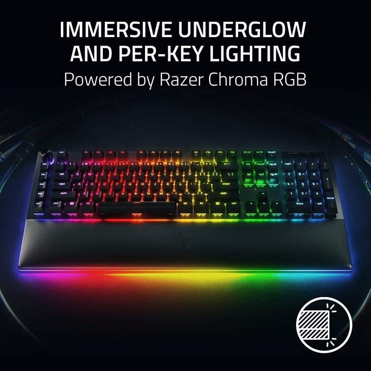 Razer BlackWidow V4 Pro USB-C Chroma RGB Mechanical Gaming Keyboard - Yellow Switches — 3