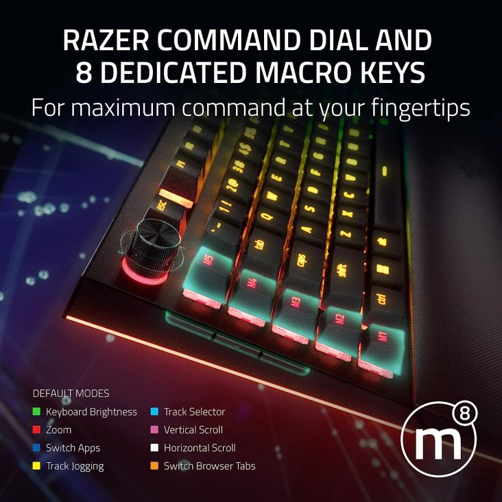 Razer BlackWidow V4 Pro USB-C Chroma RGB Mechanical Gaming Keyboard - Yellow Switches — 4