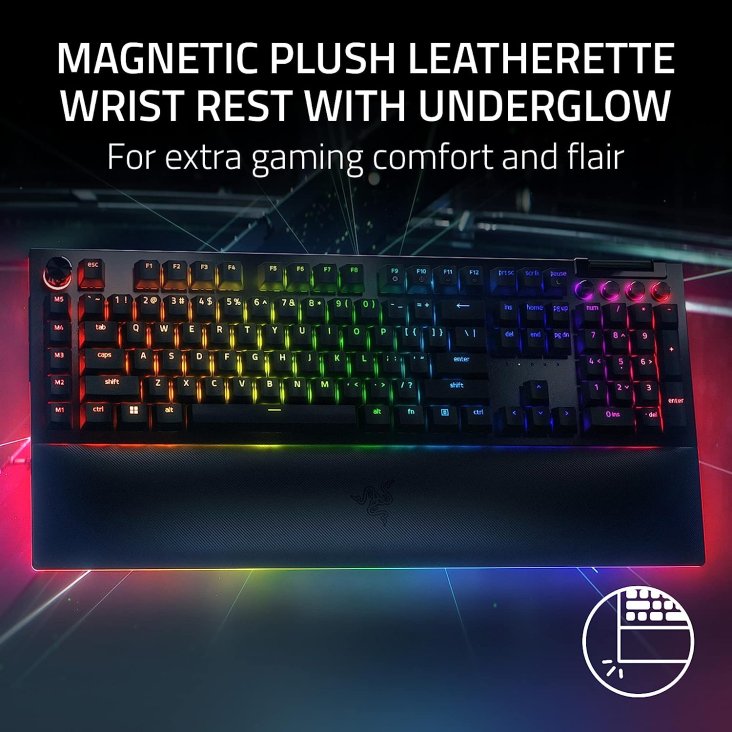 Razer BlackWidow V4 Pro USB-C Chroma RGB Mechanical Gaming Keyboard - Yellow Switches — 5