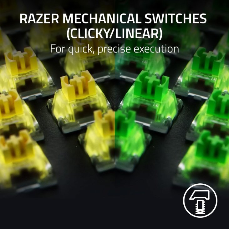 Razer BlackWidow V4 USB-C RGB Mechanical Gaming Keyboard - Yellow Switches, Eng (US Layout) — 2