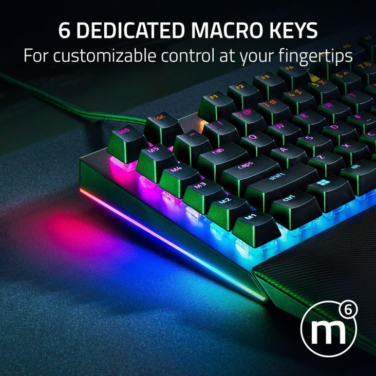 Razer BlackWidow V4 USB-C RGB Mechanical Gaming Keyboard - Yellow Switches, Eng (US Layout) — 4