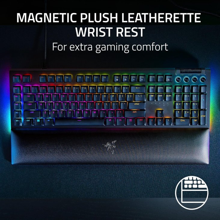 Razer BlackWidow V4 USB-C RGB Mechanical Gaming Keyboard - Yellow Switches, Eng (US Layout) — 5