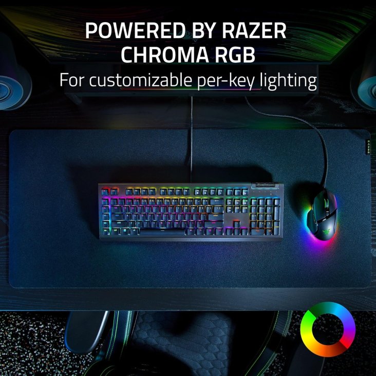 Razer BlackWidow V4 X USB Chroma RGB Eng/Ara Mechanical Gaming Keyboard - Green Switches — 5
