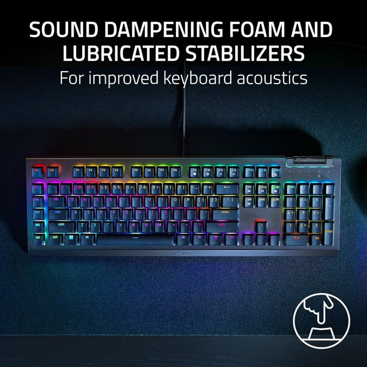 Razer BlackWidow V4 X USB Chroma RGB Eng/Ara Mechanical Gaming Keyboard - Green Switches — 7