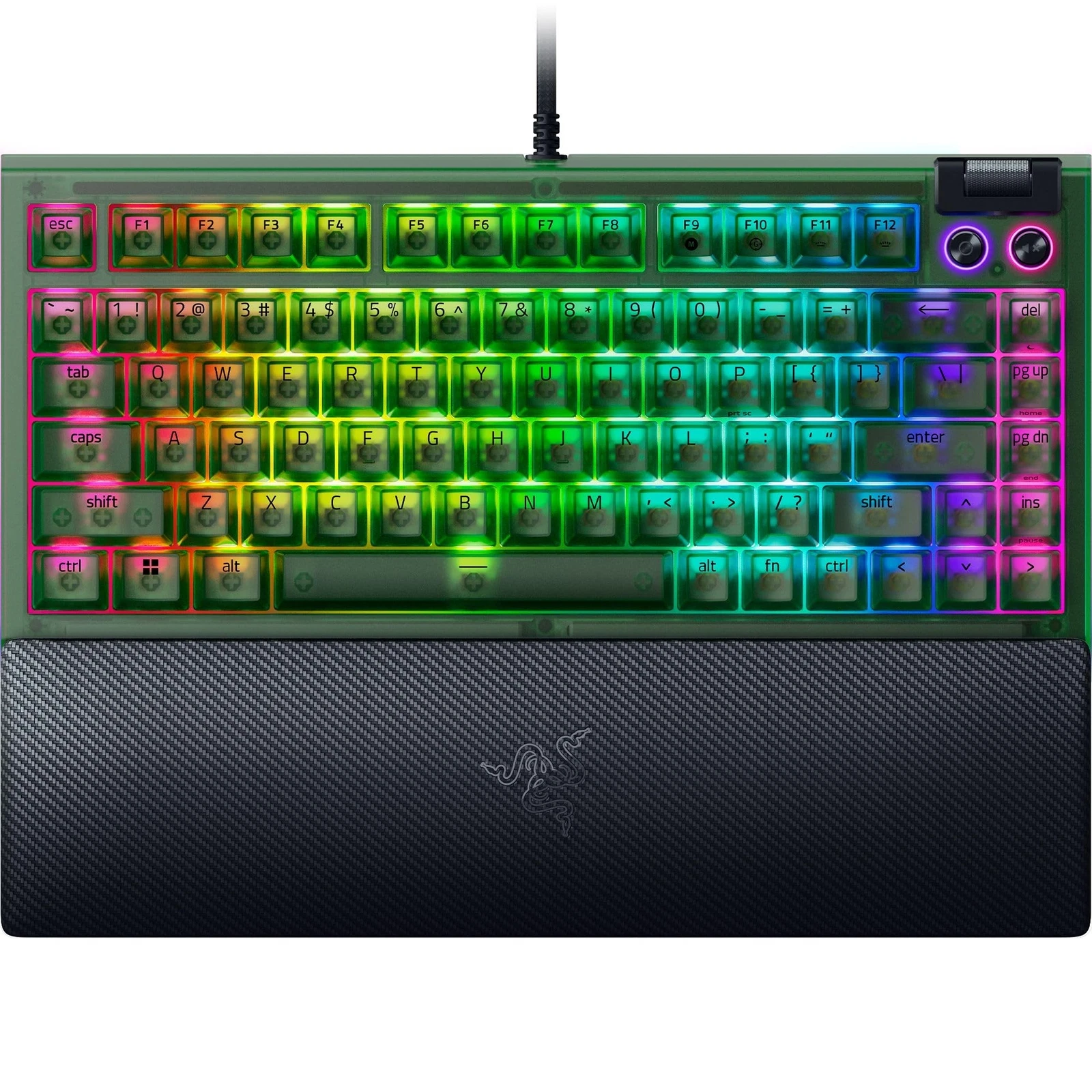Razer BlackWidow V4 75% Mechanical Gaming Keyboard - Green - RZ03-05003300-R3M1