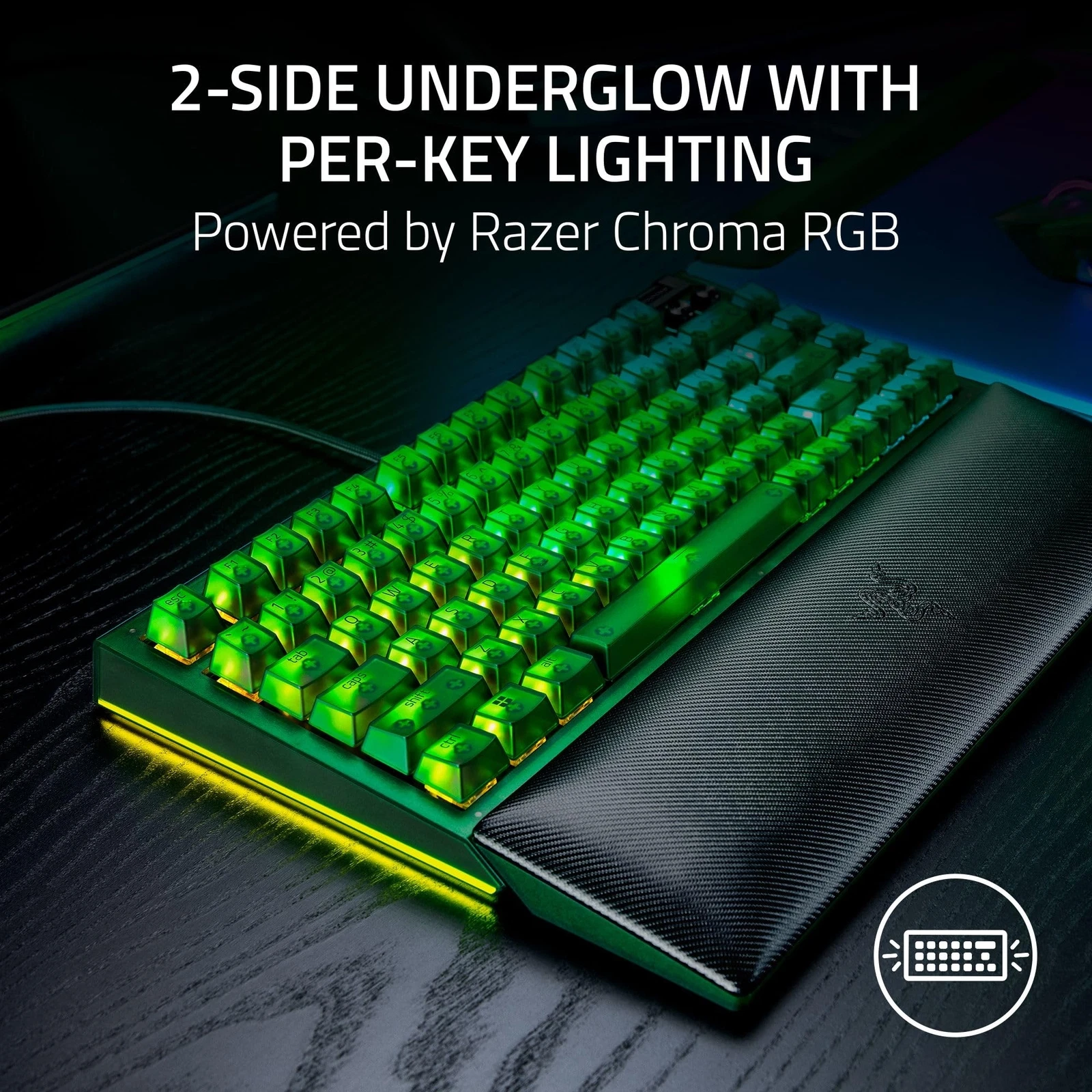 Razer BlackWidow V4 75% Mechanical Gaming Keyboard - Green - RZ03-05003300-R3M1 — 6