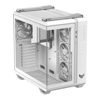 Asus TUF Gaming GT502 Horizon Tempered Glass Dual-chamber ATX Gaming Case - White - 90DC0093-B19010