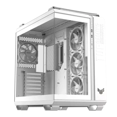 Asus TUF Gaming GT502 Horizon Tempered Glass Dual-chamber ATX Gaming Case - White - 90DC0093-B19010 — 2