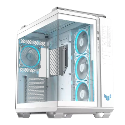Asus TUF Gaming GT502 Horizon Tempered Glass Dual-chamber ATX Gaming Case - White - 90DC0093-B19010 — 3