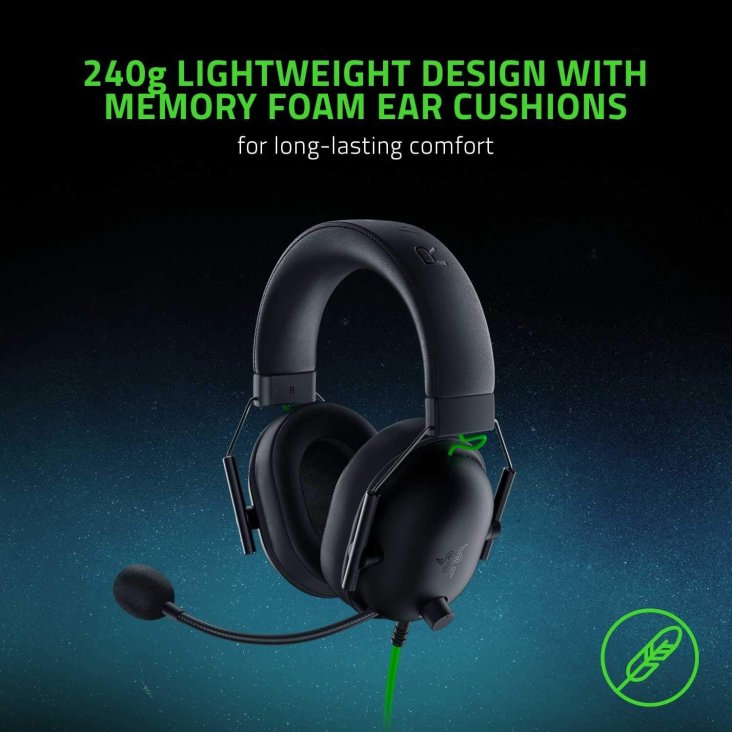 Razer BlackShark V2 X Esports Gaming Headset – Flexible Mic, 3.5mm Jack, Black — 6