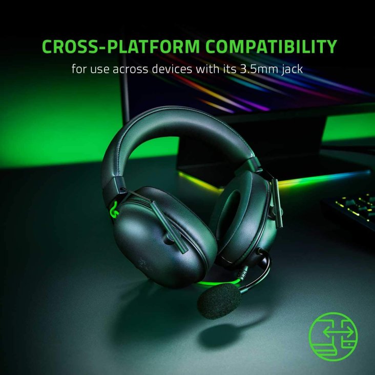 Razer BlackShark V2 X Esports Gaming Headset – Flexible Mic, 3.5mm Jack, Black — 8