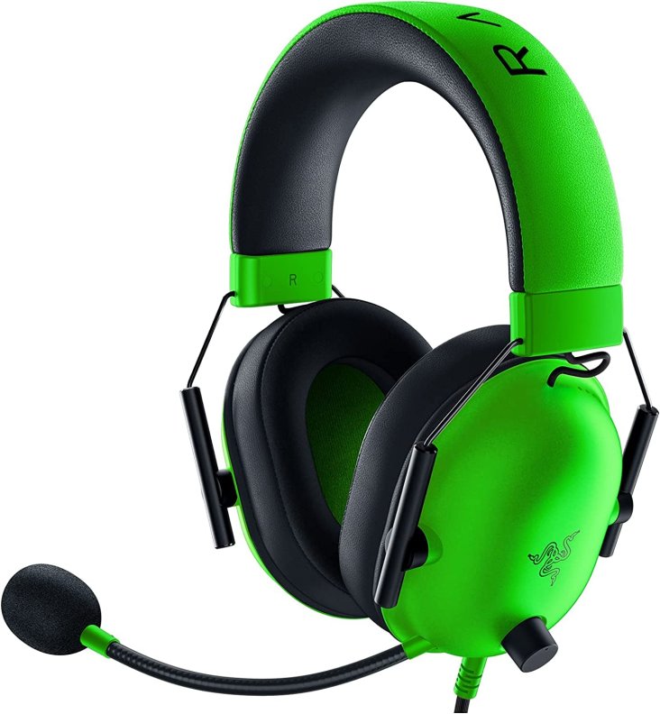 Razer BlackShark V2 X Gaming Headset - Flexible Mic, 3.5mm Jack, Green