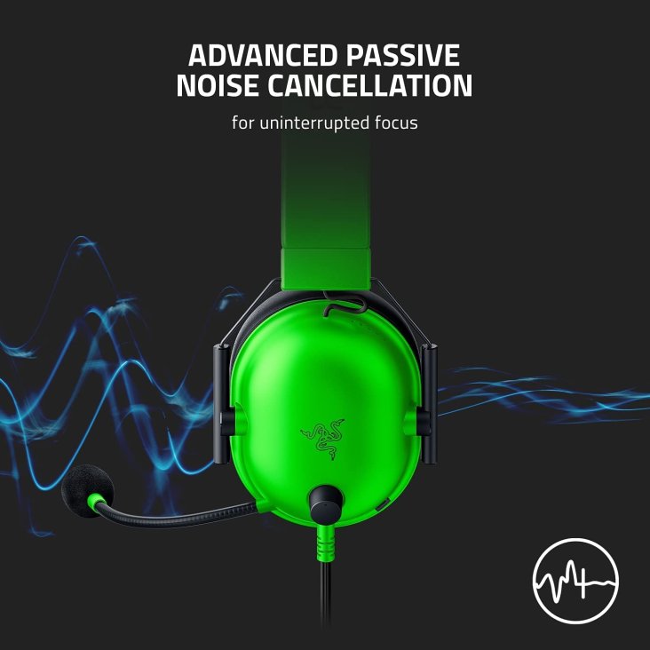 Razer BlackShark V2 X Gaming Headset - Flexible Mic, 3.5mm Jack, Green — 4