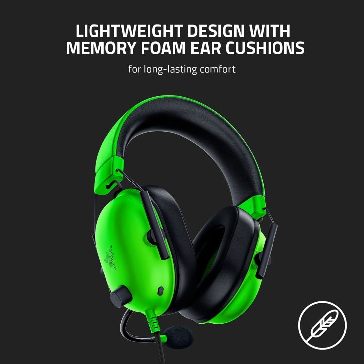 Razer BlackShark V2 X Gaming Headset - Flexible Mic, 3.5mm Jack, Green — 5