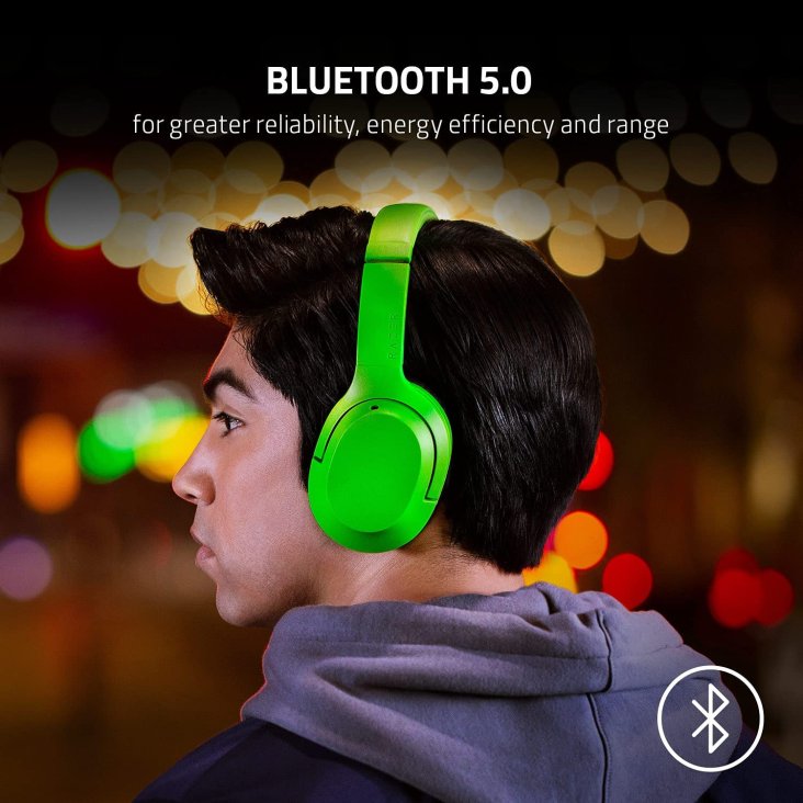 Razer Opus X Gaming Headset - Built-in Mic, Bluetooth, Green — 3