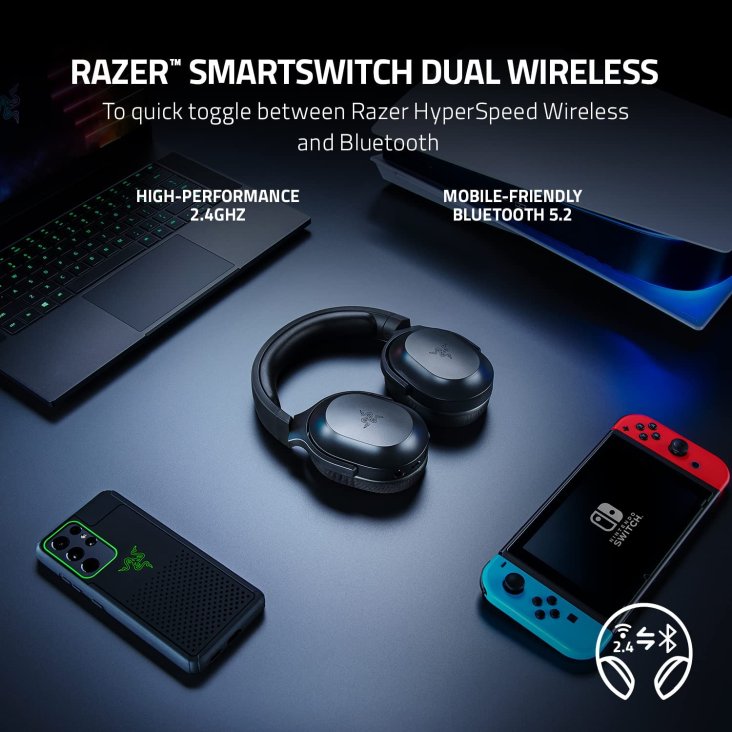 RAZER Barracuda X Edition Gaming Headset - Detachable Mic, Wireless, Black — 2
