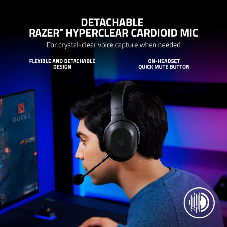 RAZER Barracuda X Edition Gaming Headset - Detachable Mic, Wireless, Black — 5