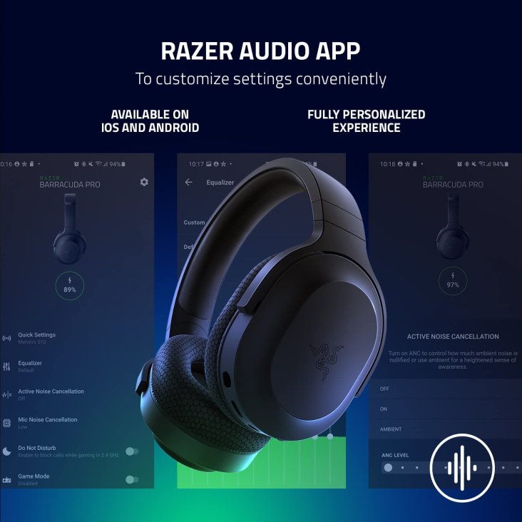 RAZER Barracuda X Edition Gaming Headset - Detachable Mic, Wireless, Black — 6