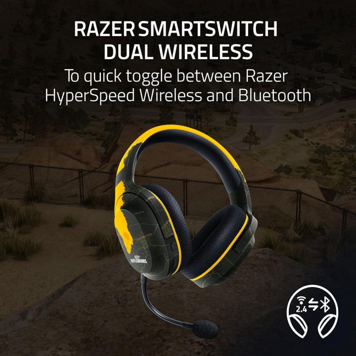 Razer Barracuda X PUBG Edition Gaming Headset - Detachable Mic, 2.4GHz Wireless/Bluetooth — 2