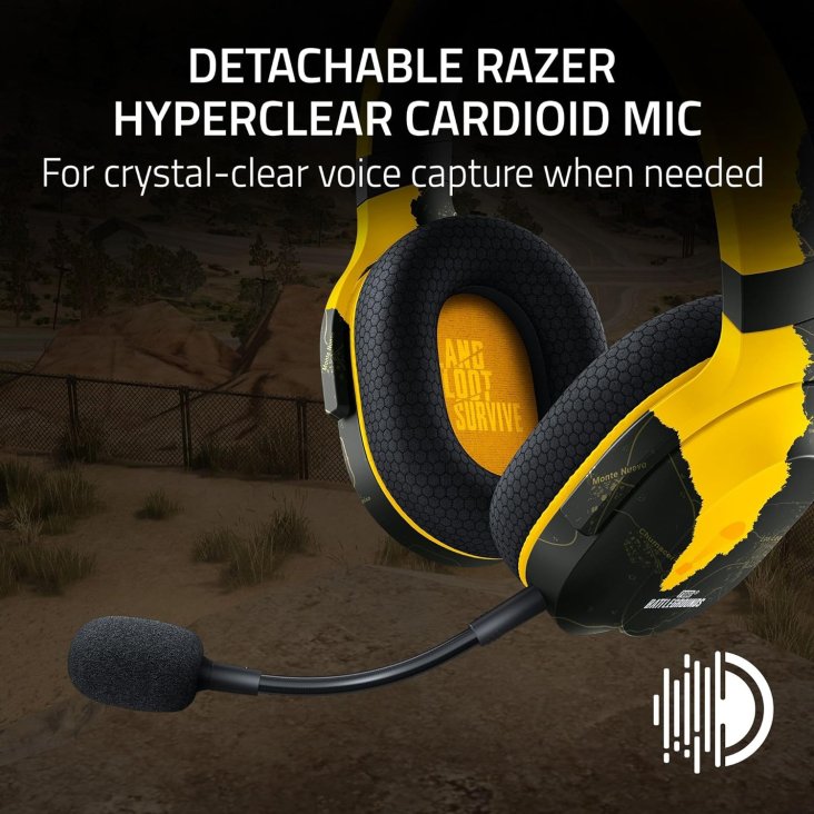 Razer Barracuda X PUBG Edition Gaming Headset - Detachable Mic, 2.4GHz Wireless/Bluetooth — 5