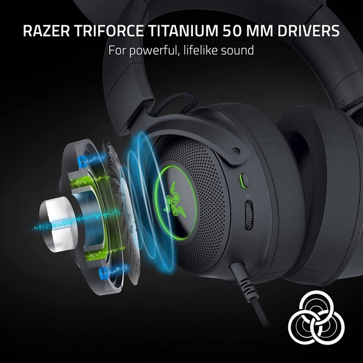 Razer Kraken Kitty V2 Pro Chroma RGB Streaming Headset - Detachable Mic, USB, Black — 5