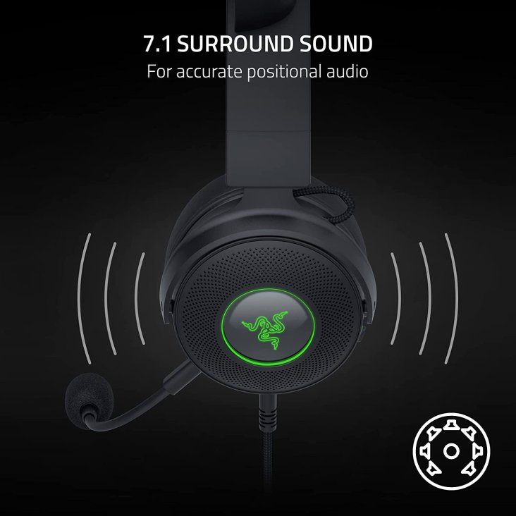 Razer Kraken Kitty V2 Pro Chroma RGB Streaming Headset - Detachable Mic, USB, Black — 6