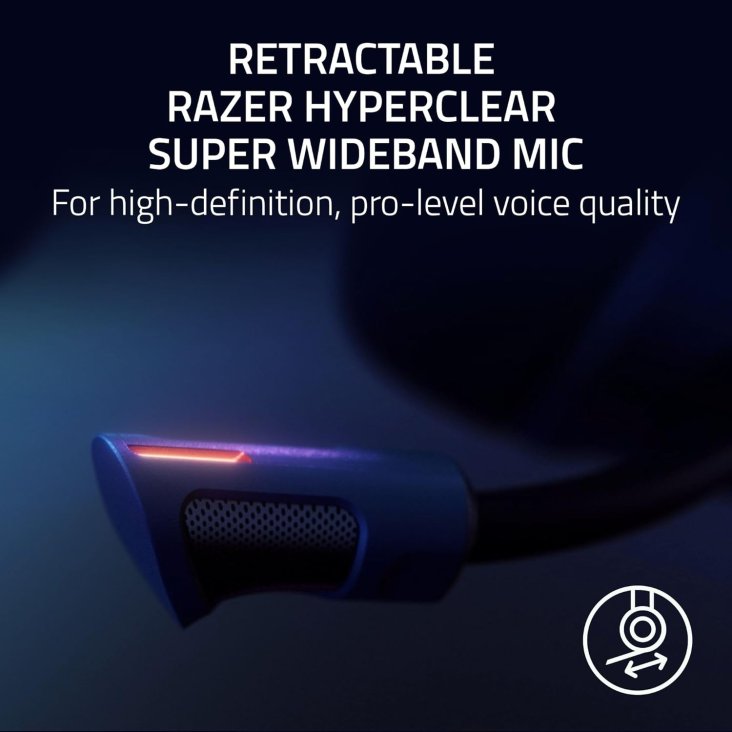 Razer Kraken V4 Pro Gaming Headset - Retractable Mic, Wireless, Black — 5