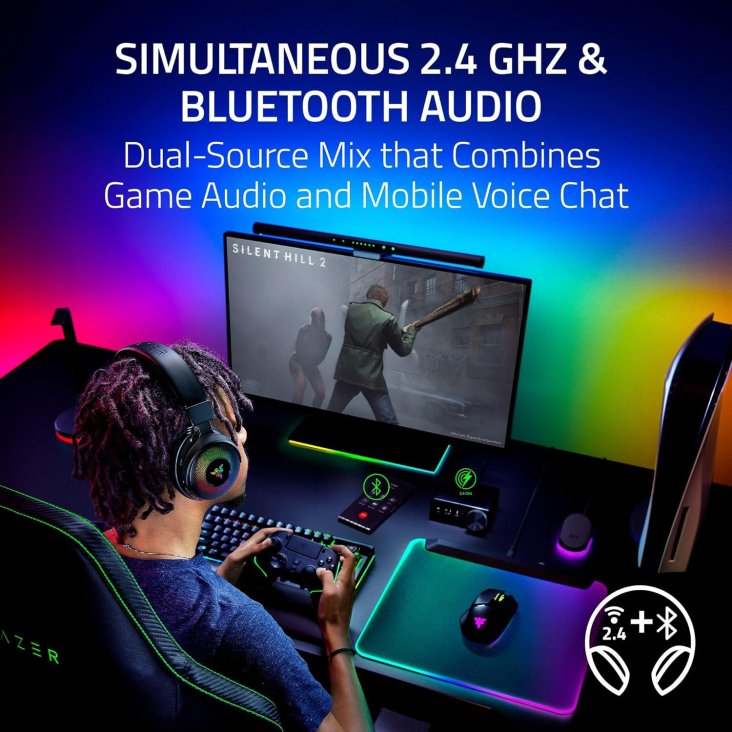 Razer Kraken V4 Pro Gaming Headset - Retractable Mic, Wireless, Black — 9