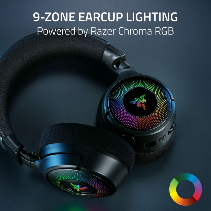Razer Kraken V4 Gaming Headset - Retractable Mic, Wireless, Black — 7