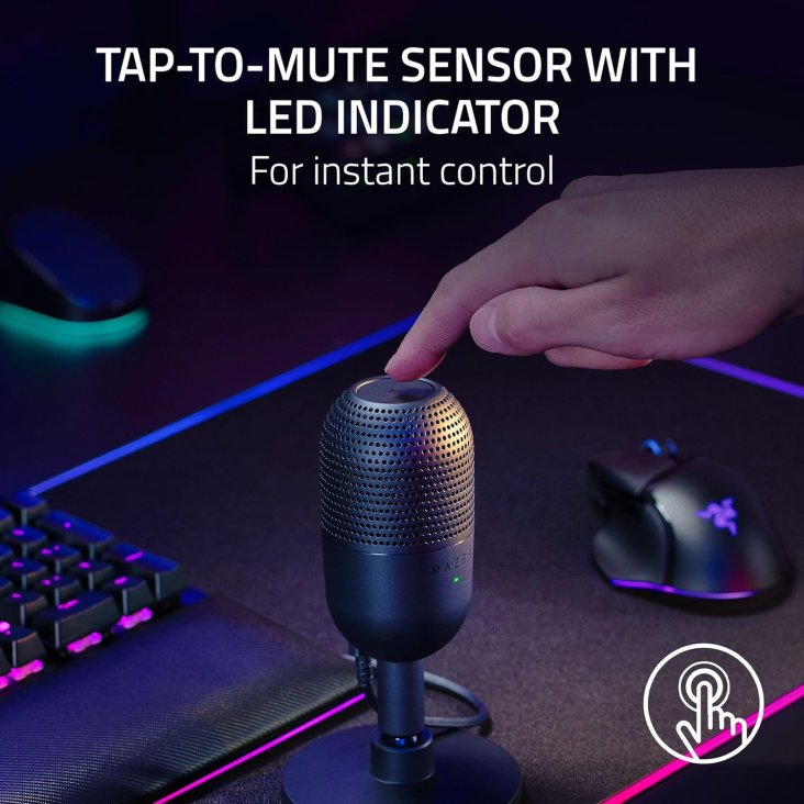 Razer Seiren V3 Mini USB Portable Condenser Microphone - Black - RZ19-05050100-R3M1 — 4