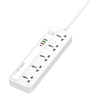 LDNIO SC5415 Power Extension Cord - 5x Universal Outlets, 3x USB-A, 1x USB-C - SC5415