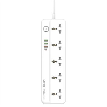 LDNIO SC5415 Power Extension Cord - 5x Universal Outlets, 3x USB-A, 1x USB-C - SC5415 — 2