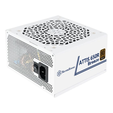 SilverStone ATTIS 650R, 80 Plus Bronze Non-Modular Power Supply - White - SST-AT650R-BF-WBW