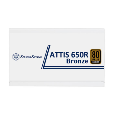 SilverStone ATTIS 650R, 80 Plus Bronze Non-Modular Power Supply - White - SST-AT650R-BF-WBW — 2