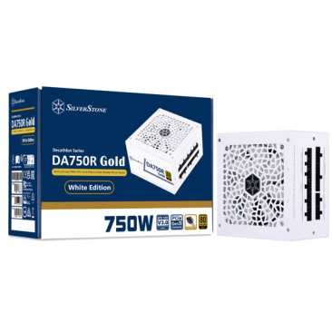 SilverStone Technology DA750R Gold 80 Plus Gold 750W ATX 3.0 & PCIe 5.0 Power Supply - White - SST-DA750R-GMA-WWW