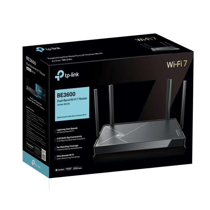 TP-LINK Archer BE230 BE3600 Dual-Band Wi-Fi 7 Router - Tp-Link Archer BE230-BE3600 — 5