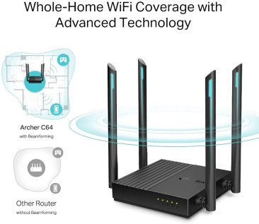 TP-LINK Archer C64 AC1200 Wireless MU-MIMO WiFi Router - TP-Link Archer C64 — 4