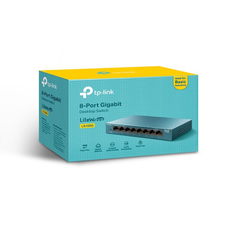 TP-LINK LiteWave LS108G 8-Port Gigabit Desktop Switch - TP-Link LS108G — 5