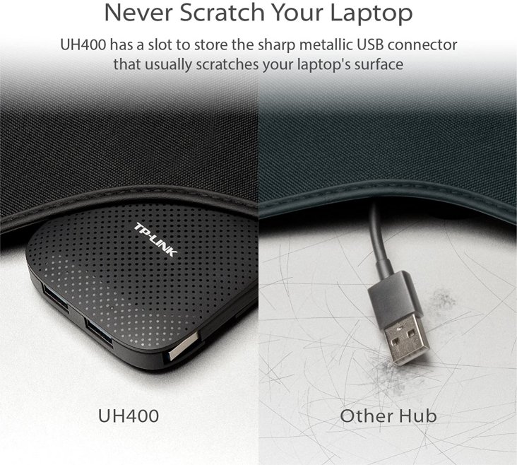 TP-LINK UH400 USB 3.0 4-Port Portable Hub - TP-LINK UH400 — 4