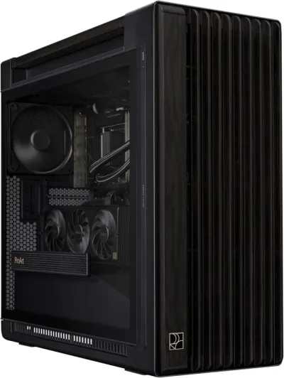 ASUS ProArt PA602 Wood Edition Tempered Glass Panel Full Tower EATX PC Case - Black