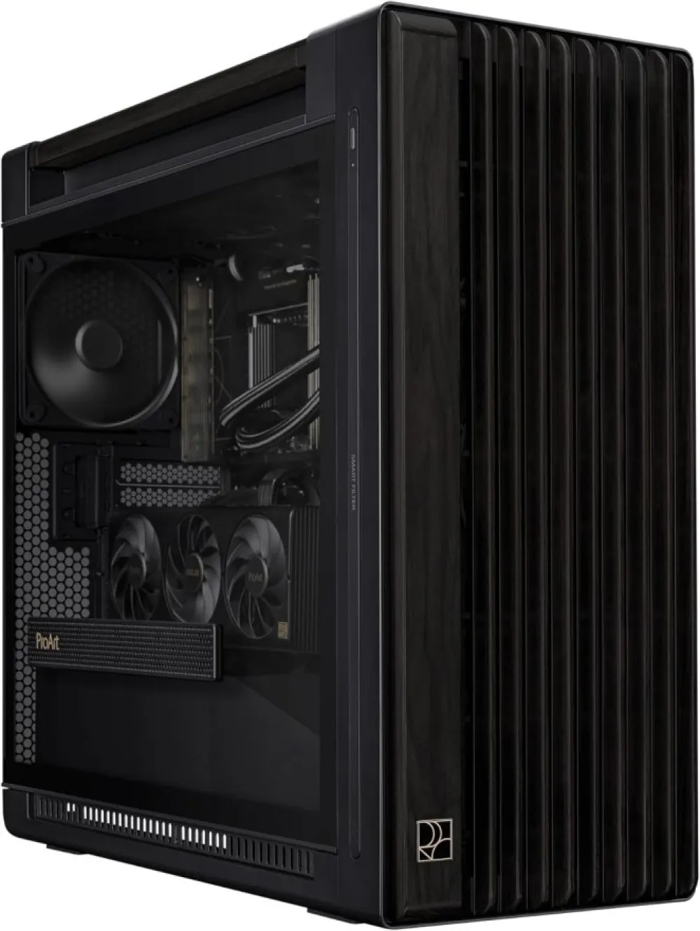 ASUS ProArt PA602 Wood Edition Tempered Glass Panel Full Tower EATX PC Case - Black