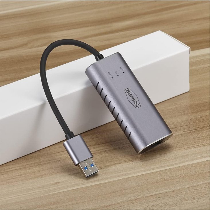 Terramaster USB A to 2.5G Ethernet Adapter, USB 3.0 Gigabit LAN Dongle - USBLAN-2.5G — 4