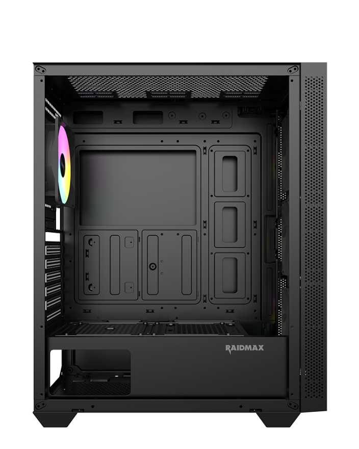 RAIDMAX Vector V217 ATX Mid Tower Mesh Gaming PC Case With ARGB Fans - Black - V217TBS — 3