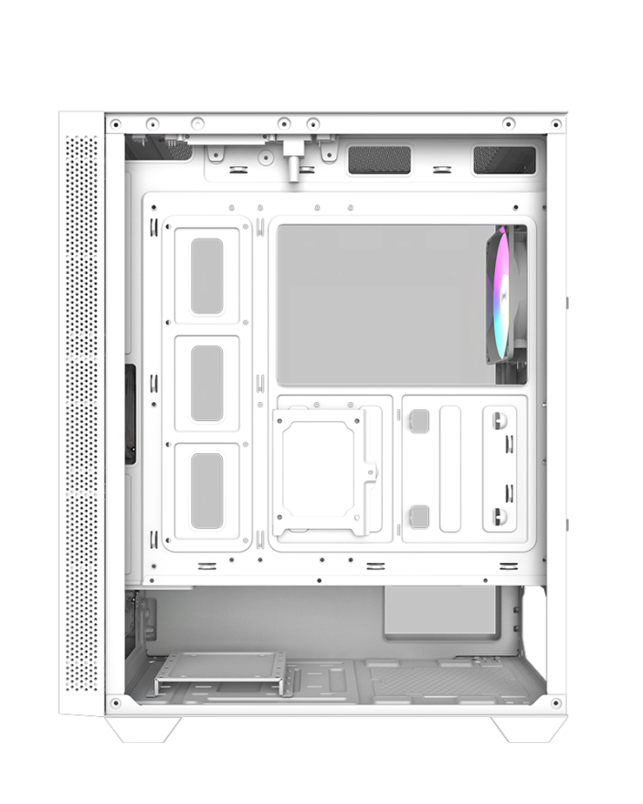 RAIDMAX Vector V217 ATX Mid Tower Mesh Gaming PC Case With ARGB Fans - White - V217TWF — 3