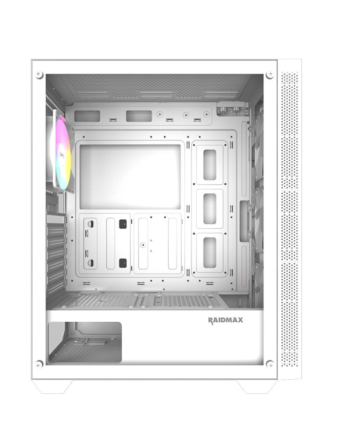 RAIDMAX Vector V217 ATX Mid Tower Mesh Gaming PC Case With ARGB Fans - White - V217TWF — 4