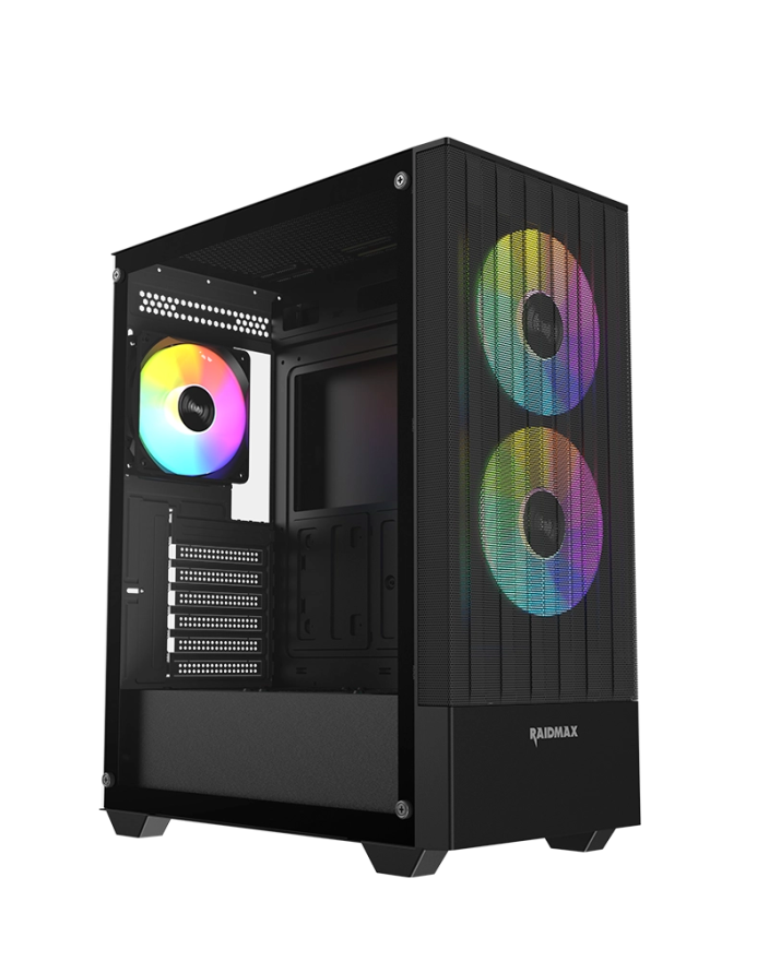 RAIDMAX Vector V218 High-Performance Mesh Gaming PC Case - Black - V218BF — 6