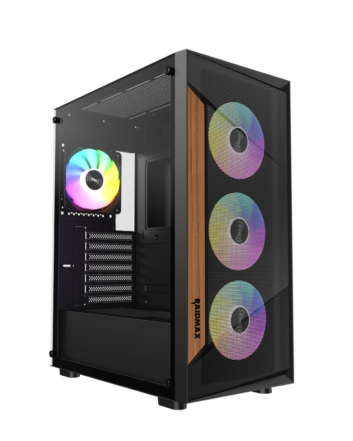 RAIDMAX Vector V219BF ATX Mid-Tower Gaming Computer Case with ARGB - Black - V219BF