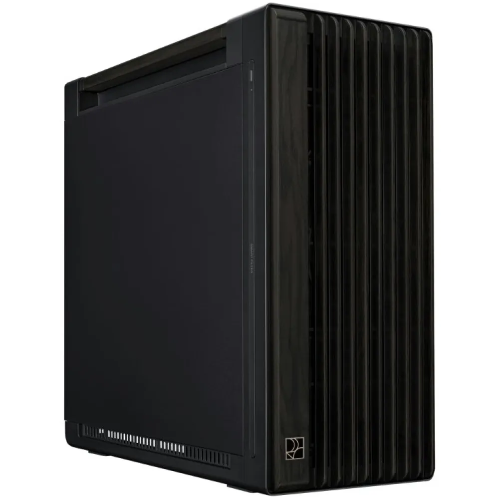 Asus ProArt P602 Wood Edition Metal Panel Mid Tower Computer Case - Black - 90DC00J0-B09020