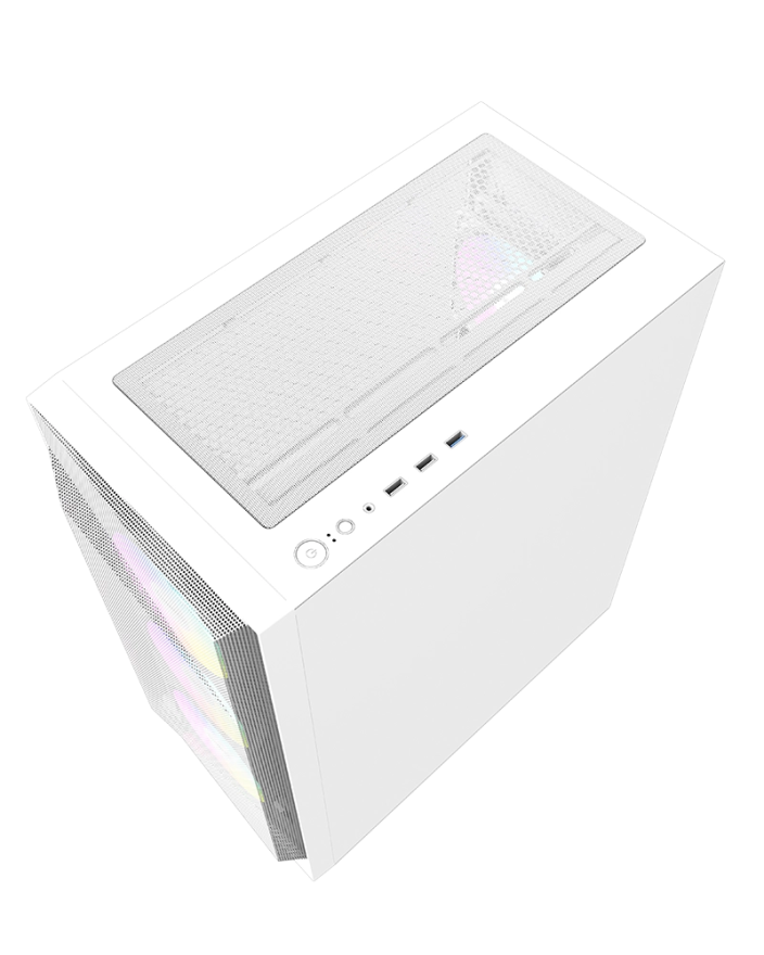 RAIDMAX Vector V219WF ATX Mid-Tower Gaming Computer Case with ARGB - White - V219WF — 3